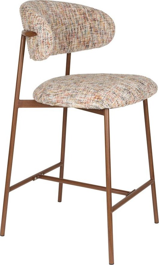 Hnědá čalouněná barová židle (výška sedáku 65 cm) Claes – White Label White Label