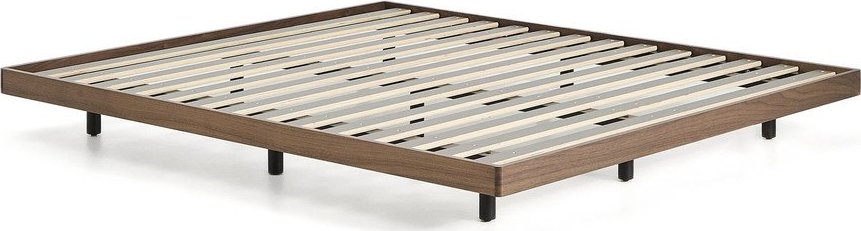 Hnědá dvoulůžková postel z březového dřeva bez čela s roštem 160x200 cm Norlen – Kave Home Kave Home