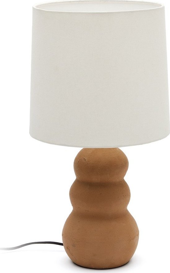 Kamenná stolní lampa v přírodní barvě s textilním stínidlem (výška 55 cm) Madsen – Kave Home Kave Home