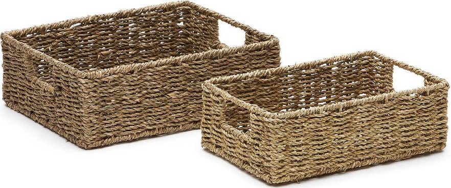 Košíky v sadě 2 ks z mořské trávy 36x27x10 cm Tossa – Kave Home Kave Home