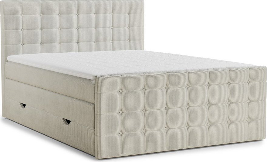 Krémová boxspring postel s úložným prostorem 180x200 cm Tasca – Maison de Rêve Maison de Reve