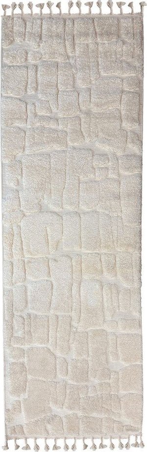 Krémový běhoun 80x300 cm Esra Cobbled – Flair Rugs Flair Rugs