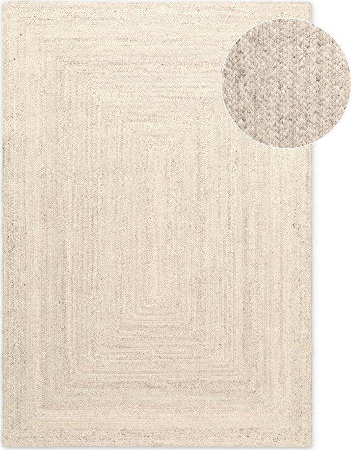 Krémový oboustranný/ručně tkaný jutový koberec 80x150 cm Juno – Hanse Home Hanse Home