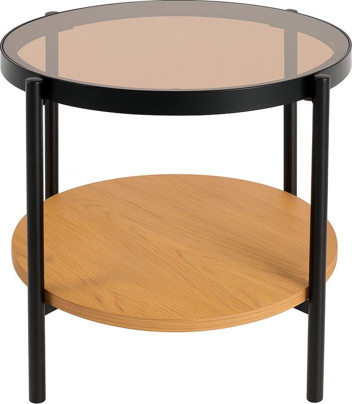 Kulatý odkládací stolek se skleněnou deskou ø 48 cm Hassel – Unique Furniture Unique Furniture
