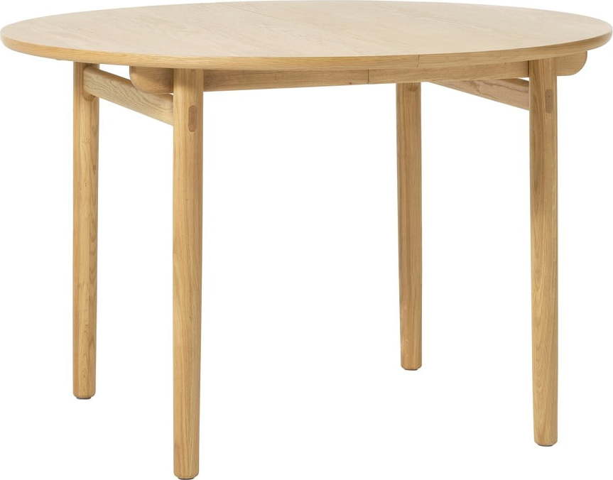 Kulatý rozkládací jídelní stůl v dekoru dubu ø 120 cm Carno - II. jakost – Unique Furniture Unique Furniture
