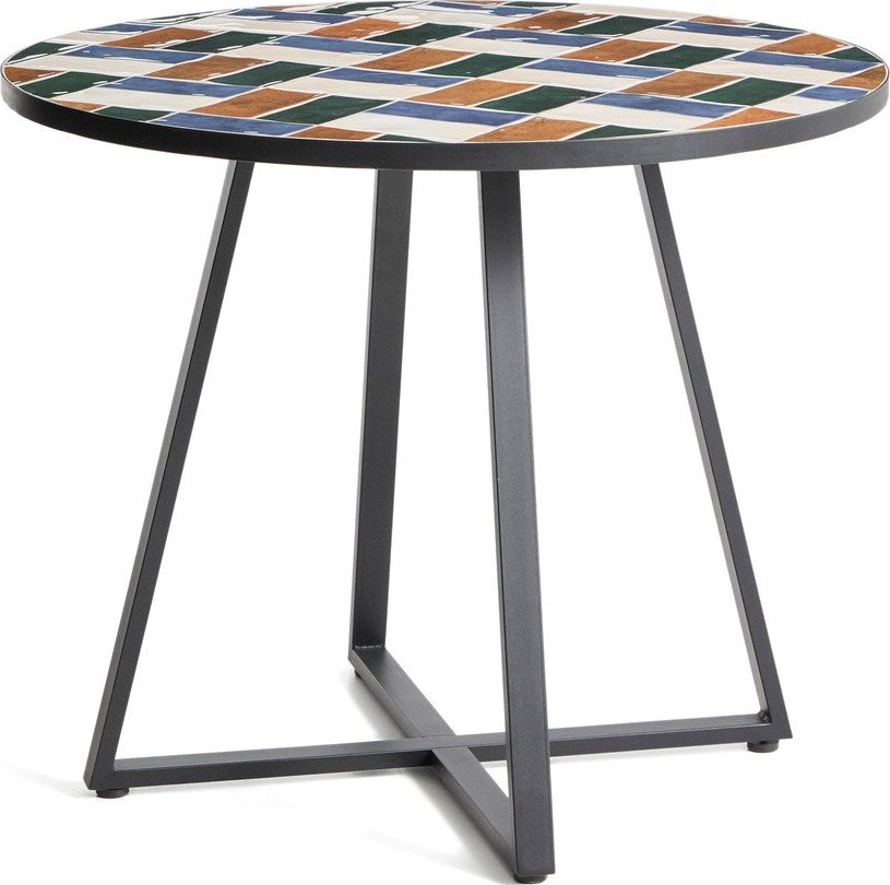 Kulatý zahradní jídelní stůl s keramickou deskou ø 90 cm Tella – Kave Home Kave Home