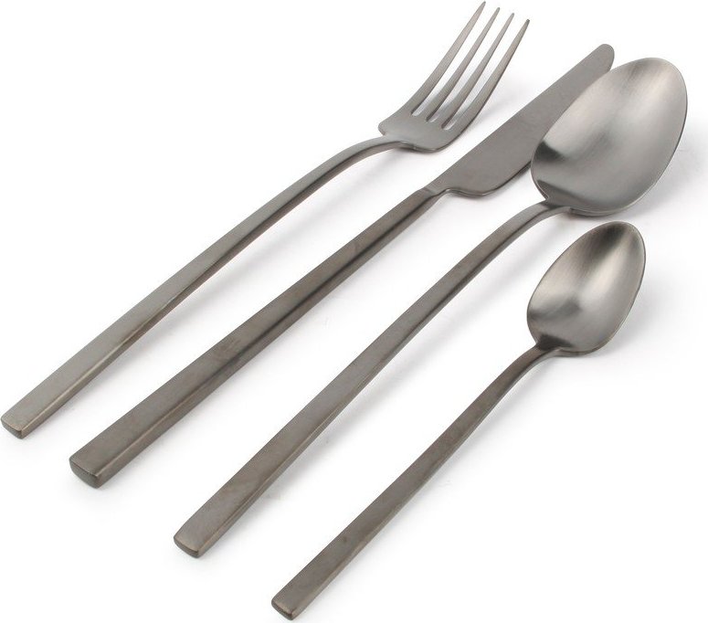 Matně černý nerezový příbor 16 ks pro 4 osoby Terno – S|P Collection S|P Collection
