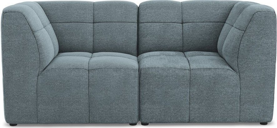 Modrá pohovka z textilie bouclé 180 cm Aloha – Makamii Makamii