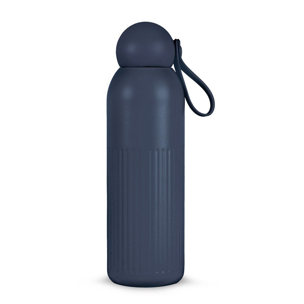 Modrá termoláhev s brčkem z nerezové oceli 500 ml Tekla – Sagaform Sagaform