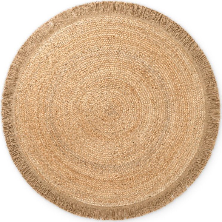 Oboustranný/ručně tkaný jutový kulatý koberec v přírodní barvě ø 150 cm Nuru – Hanse Home Hanse Home