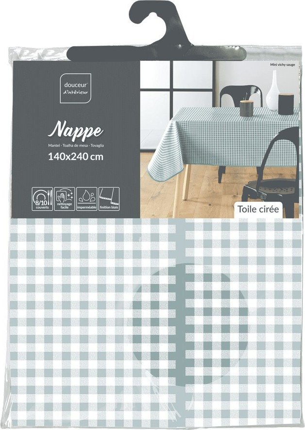 Omyvatelný ubrus 140x240 cm Mini Vichy – douceur d'intérieur Douceur d intérieur