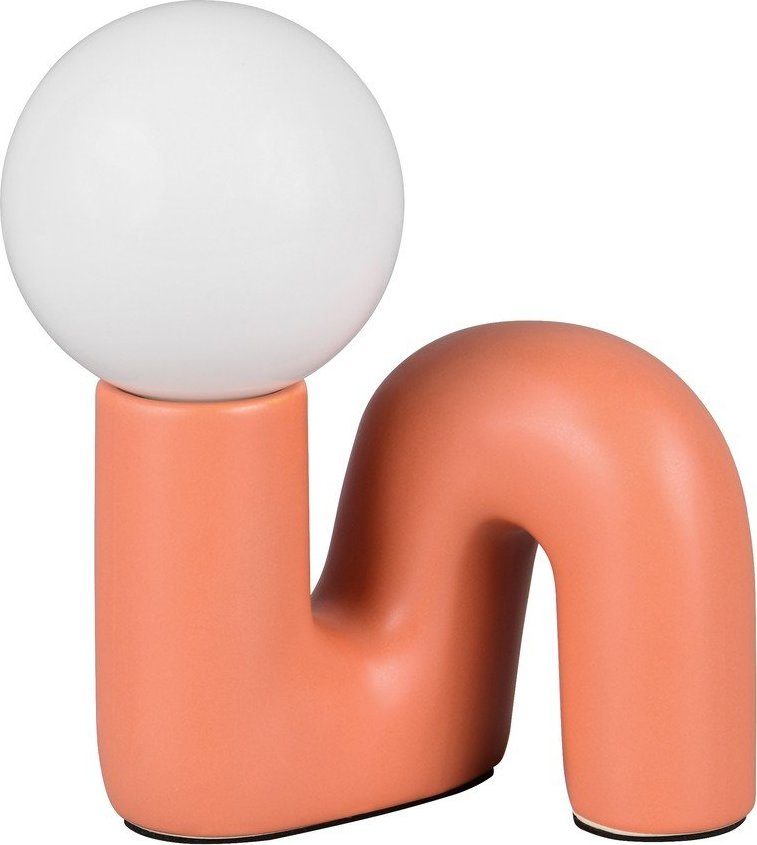 Oranžová keramická stolní lampa (výška 21