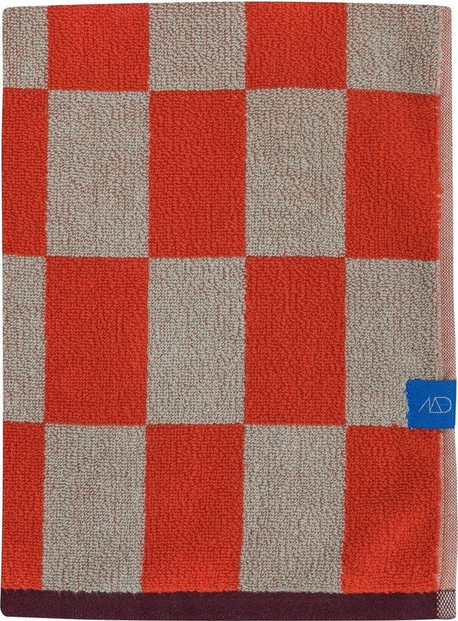 Oranžová/béžová froté osuška z bio bavlny 70x133 cm Retro – Mette Ditmer Denmark Mette Ditmer Denmark