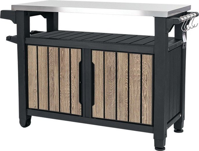 Plastový odkládací grilovací stolek 134x52 cm Deco Unity XL – Keter Keter