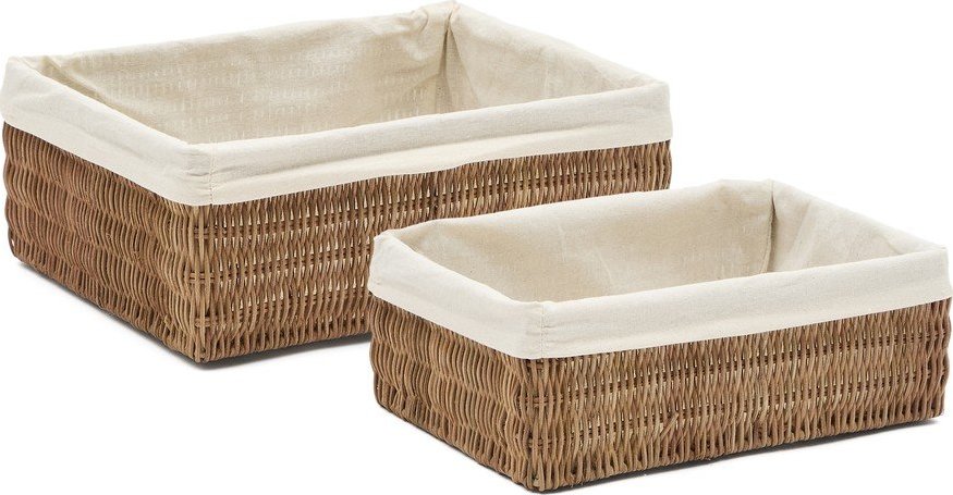 Ratanové košíky v sadě 2 ks 28x20x10 cm Indali – Kave Home Kave Home