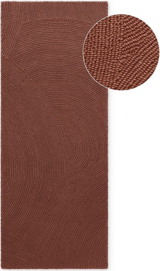 Ručně tkaný vlněný běhoun v cihlové barvě 80x300 cm Calmio – Hanse Home Hanse Home
