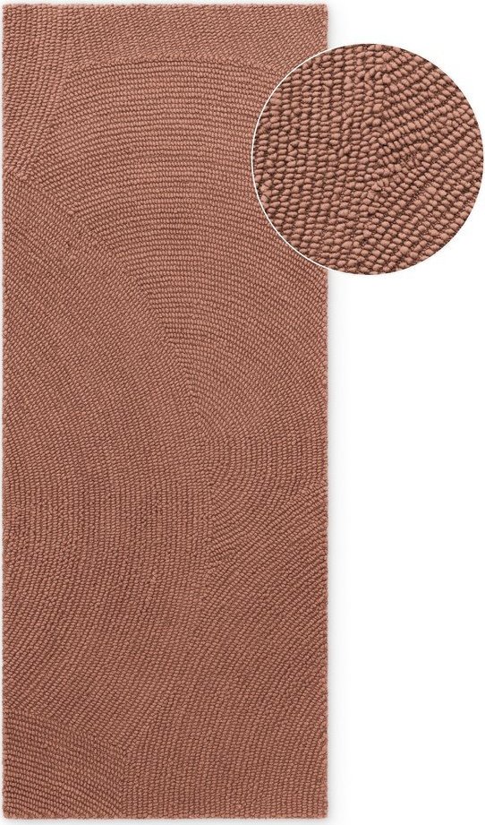 Ručně tkaný vlněný běhoun v terakotové barvě 80x300 cm Calmio – Hanse Home Hanse Home