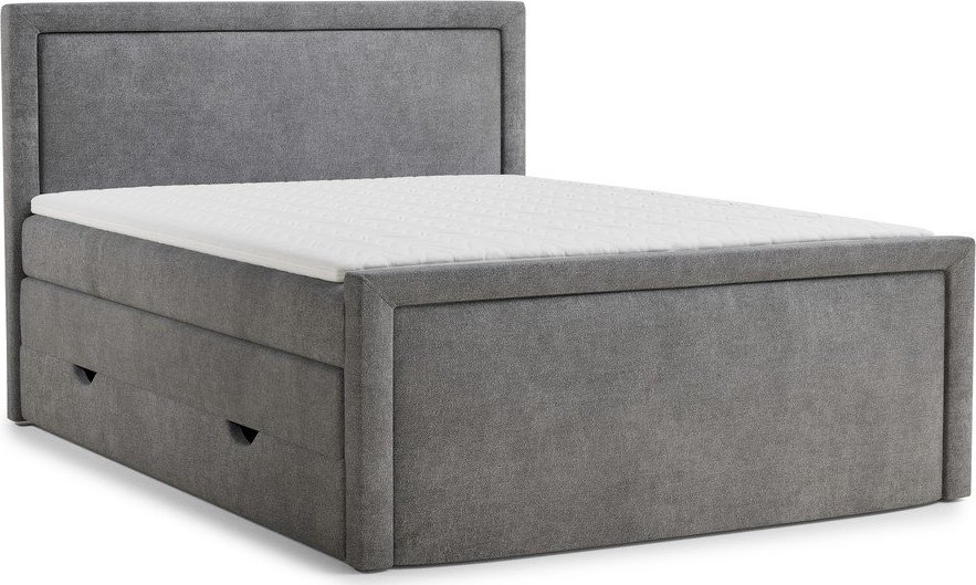 Šedá boxspring postel s úložným prostorem 200x200 cm Fresco – Maison de Rêve Maison de Reve