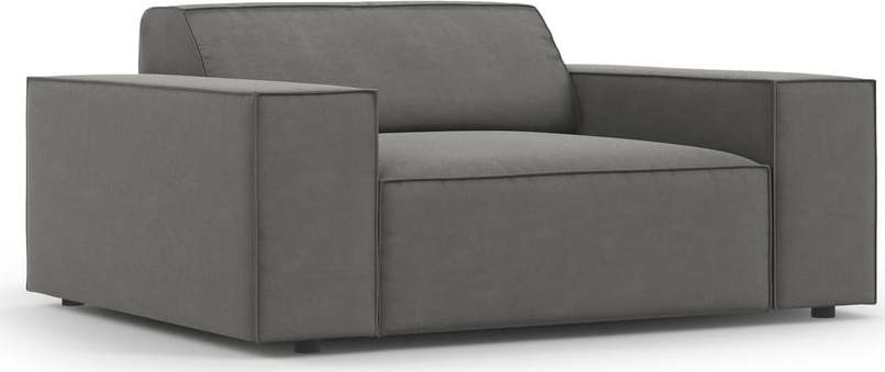 Šedé sametové křeslo Jodie – Micadoni Home Micadoni