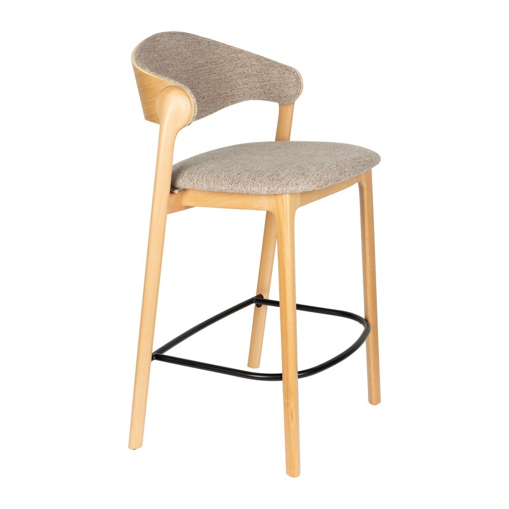 Šedobéžová čalouněná barová židle Babington – Dutchbone Dutchbone