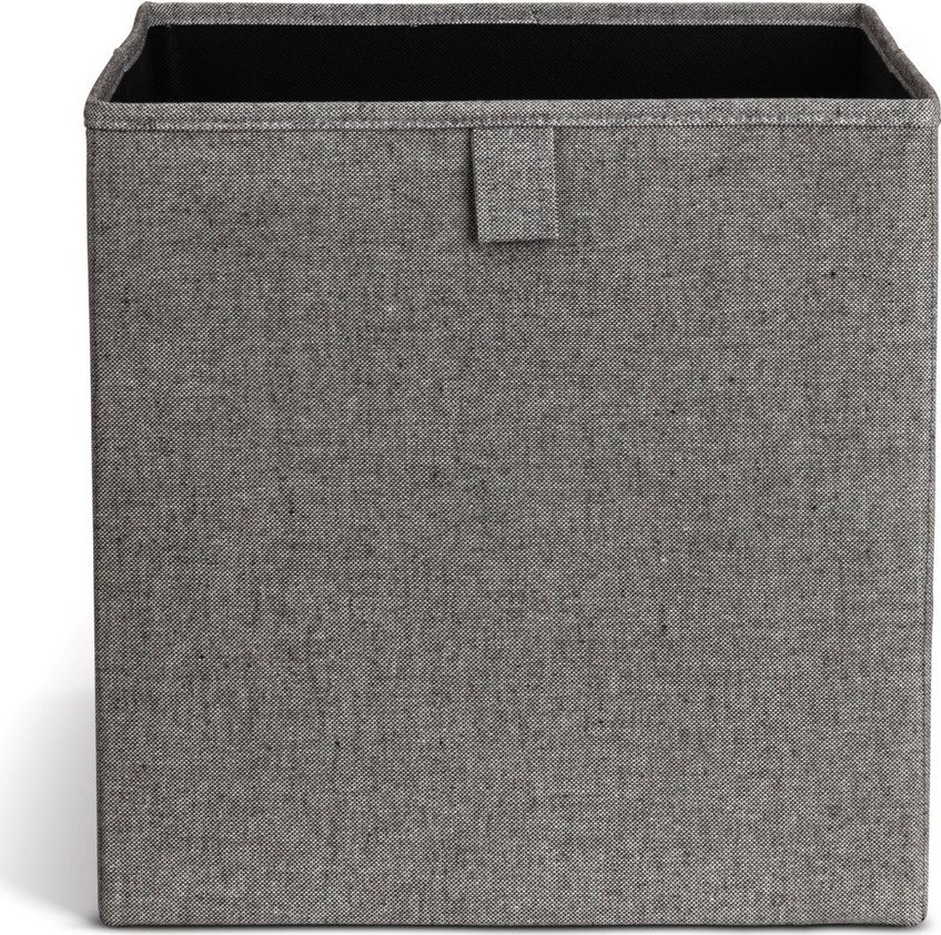 Šedý látkový úložný box 32x31