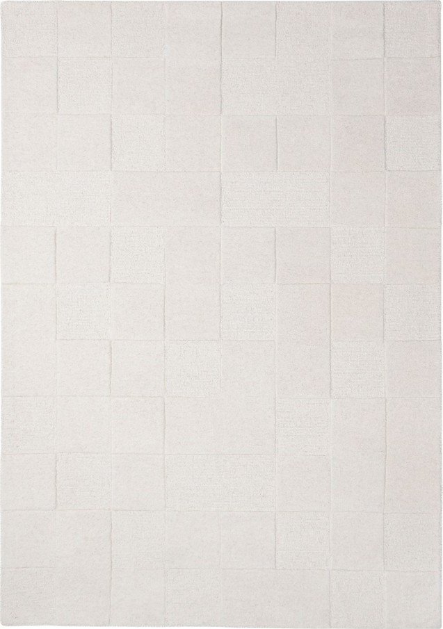 Slonovinový ručně tkaný vlněný koberec 160x230 cm Checkerboard – Flair Rugs Flair Rugs