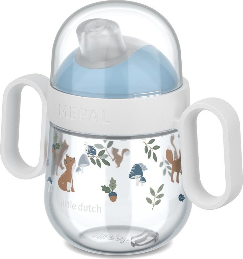 Světle modrý plastový dětský hrnek 200 ml Forest Friends – Mepal Mepal