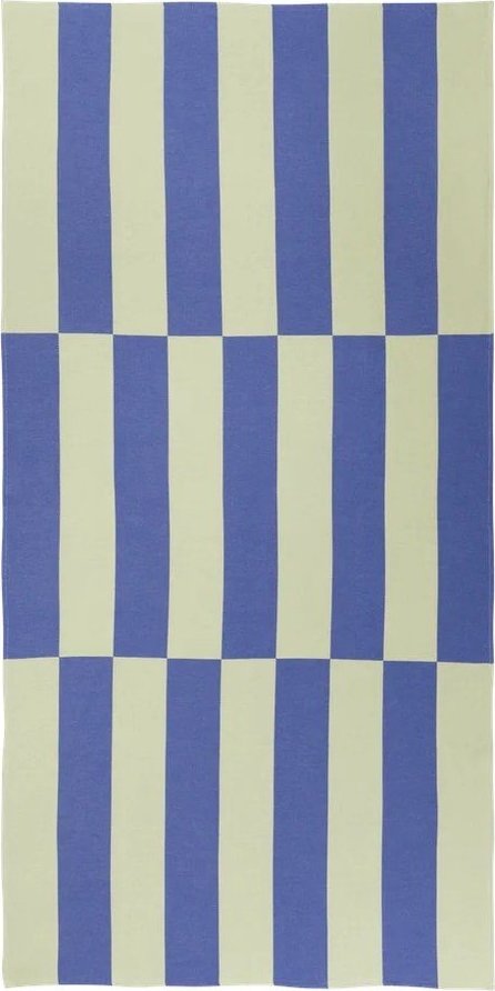 Světle žlutá/modrá bavlněná plážová osuška 100x160 cm Su – noo.ma NOO.MA