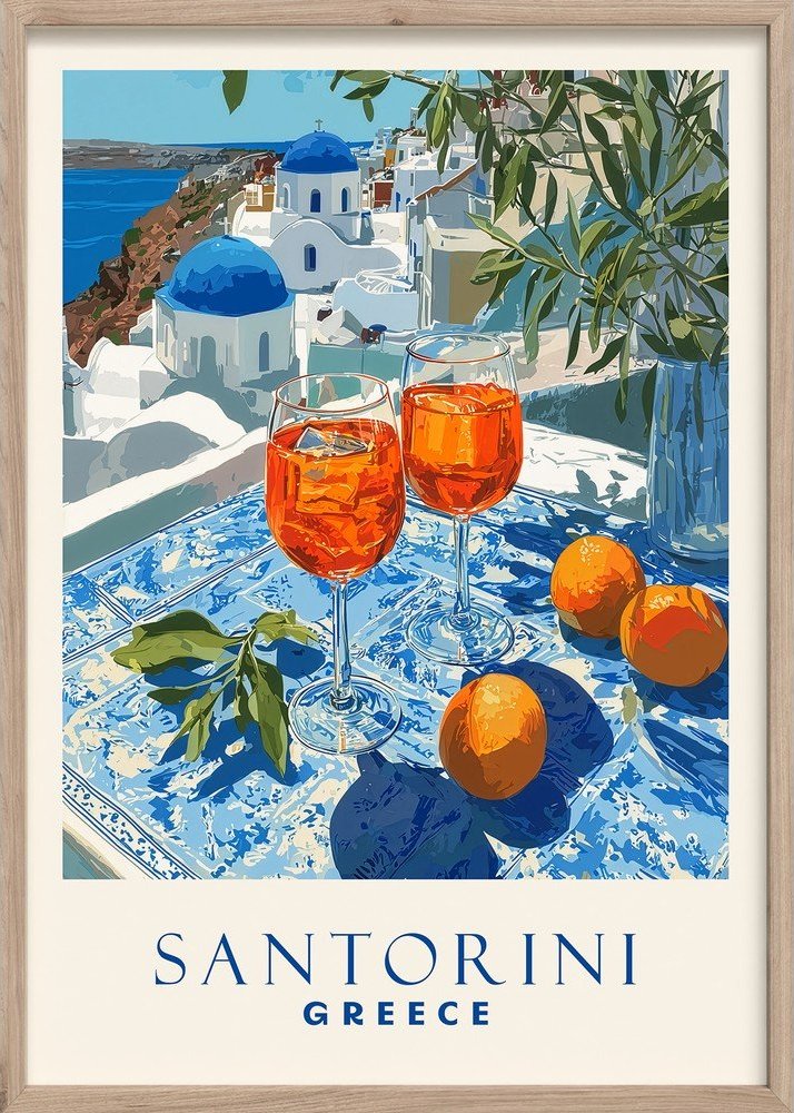 Tištěný obraz s rámem 50x70 cm Santorini – Styler Styler