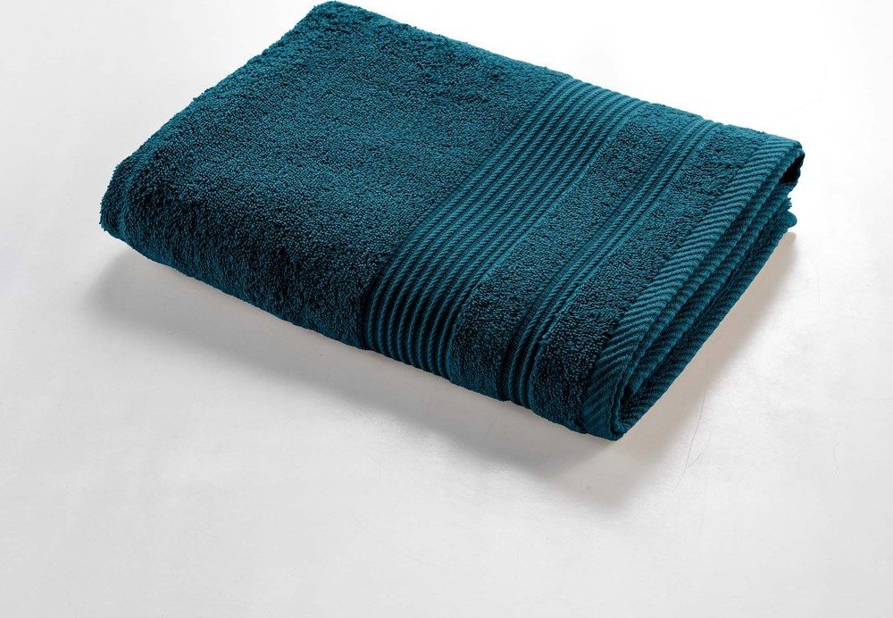 Tmavě modrá froté bavlněná osuška 70x130 cm Tendresse – douceur d'intérieur Douceur d intérieur
