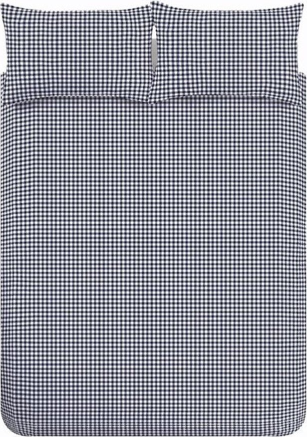 Tmavě modré povlečení na jednolůžko 135x200 cm Bamford Gingham Check – Catherine Lansfield Catherine Lansfield