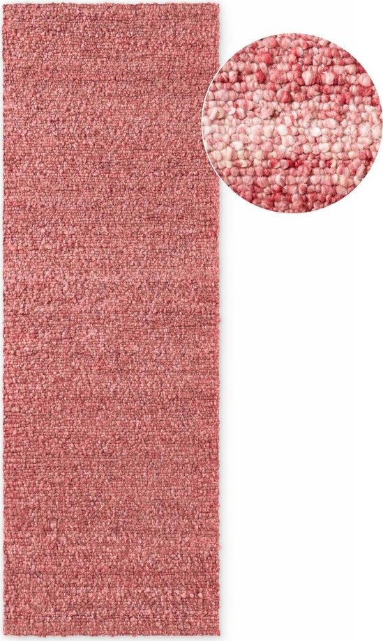 Tmavě růžový ručně tkaný běhoun z materiálu bouclé 80x200 cm Notting Hill Portobello – Ted Baker Ted Baker