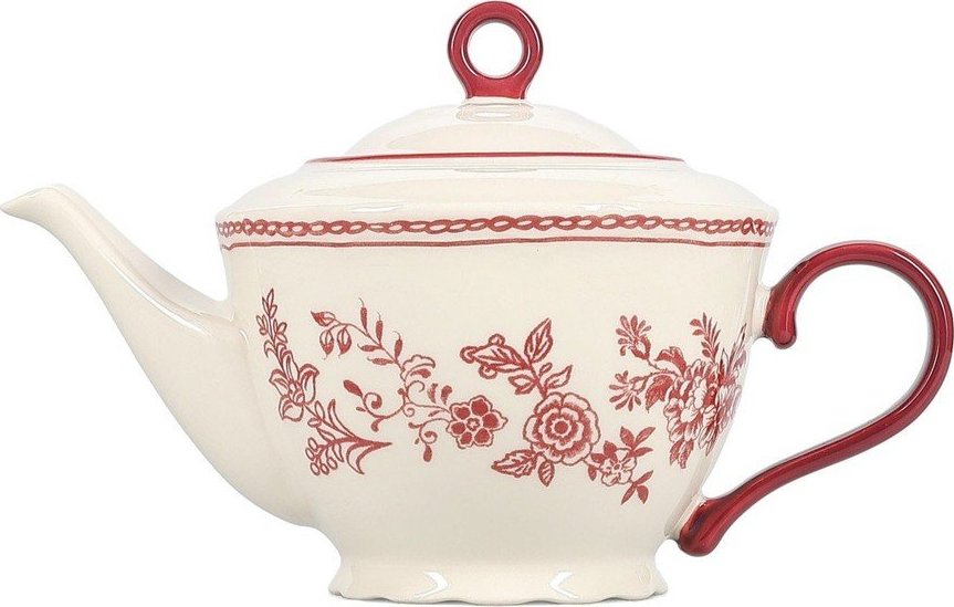 Vínová/slonovinová porcelánová konvice na čaj 920 ml Cyril – S|P Collection S|P Collection