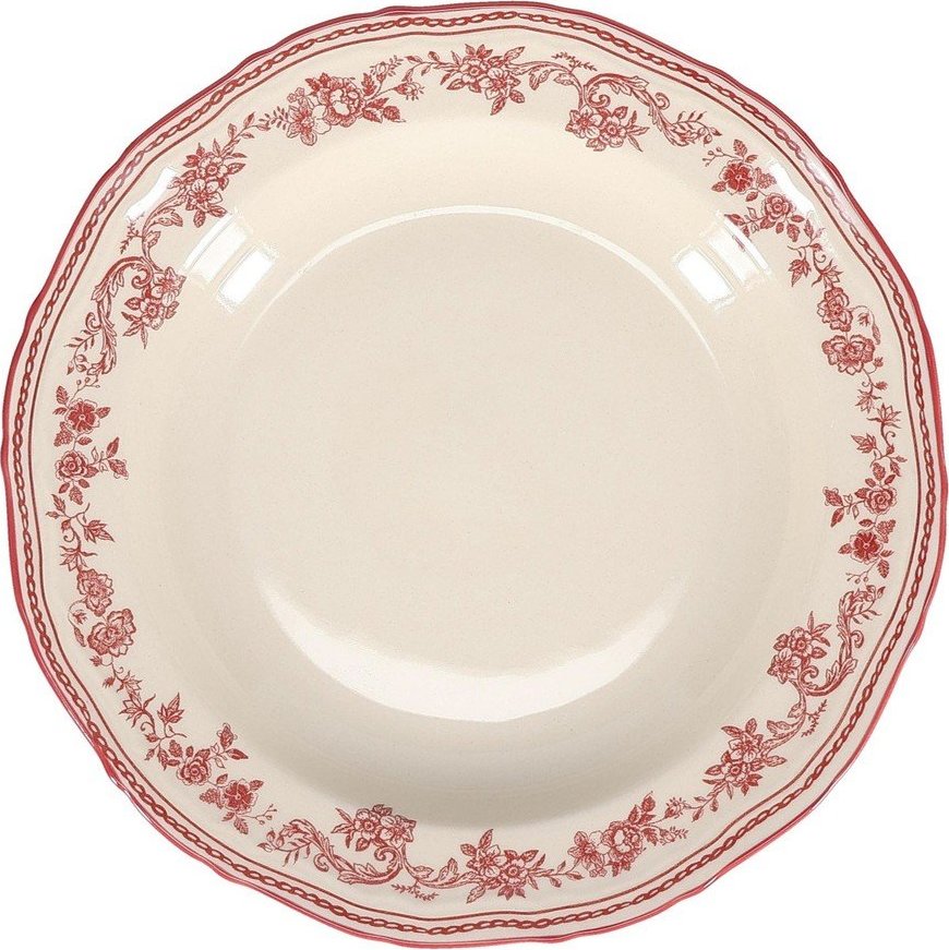 Vínový/slonovinový hluboký porcelánový talíř ø 23 cm Cyril – S|P Collection S|P Collection