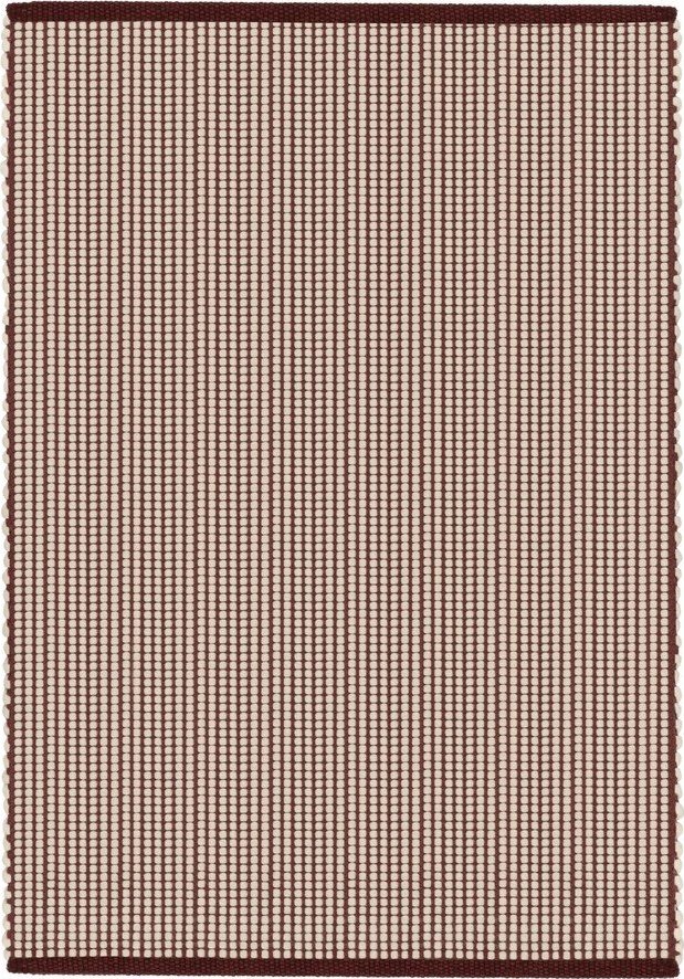 Vínový/v přírodní barvě ručně tkaný vlněný koberec 140x200 cm Talo – noo.ma NOO.MA