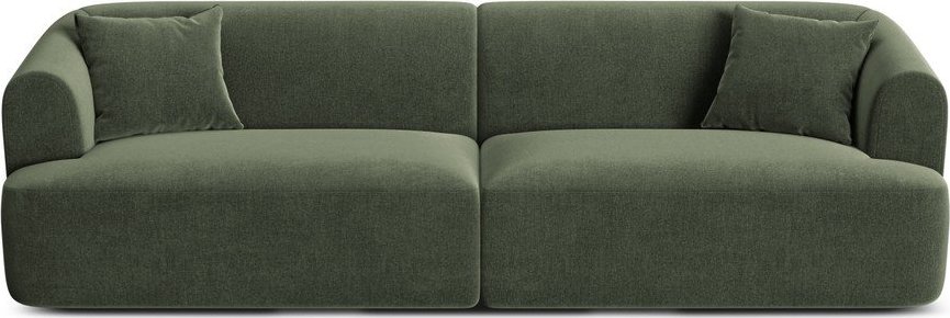 Zelená sametová pohovka 255 cm Campi – Cosmopolitan Design Cosmopolitan design