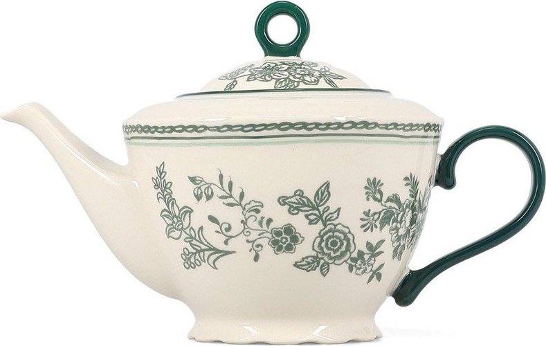 Zelená/slonovinová porcelánová konvice na čaj 920 ml Cyril – S|P Collection S|P Collection