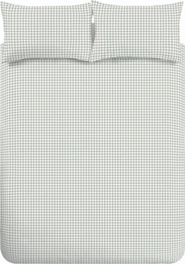 Zelené 3dílné povlečení na dvoulůžko/prodloužené 230x220 cm Bamford Gingham Check – Catherine Lansfield Catherine Lansfield