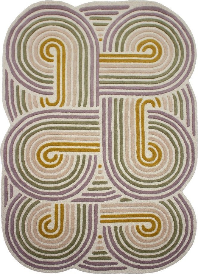 Zelený ručně tkaný vlněný koberec 160x230 cm Spiral Shaped – Flair Rugs Flair Rugs