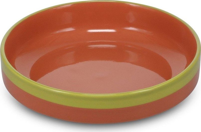 Zelený/oranžový hluboký talíř z kameniny ø 21 cm Duo – ONA ONA