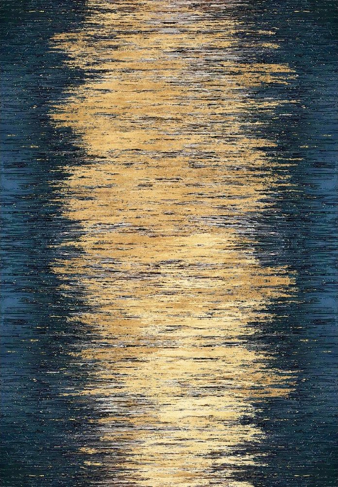 Žlutý/tmavě modrý pratelný koberec 120x180 cm Goldie – Vitaus Vitaus
